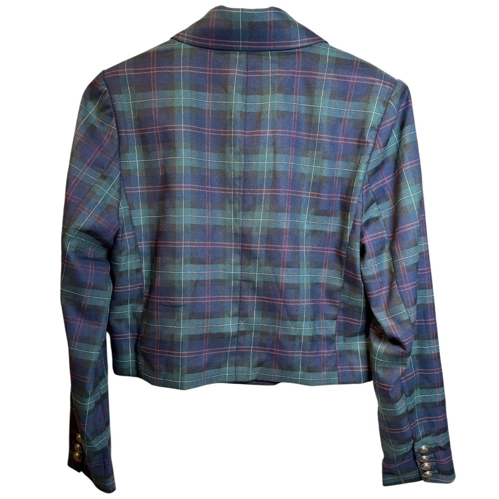 FORE Plaid Blazer Skort Set Dark Academia Preppy Tartan Preppy School Girl Small - Picture 7 of 14